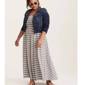 Torrid Size 1 Striped Jersey Maxi Dress